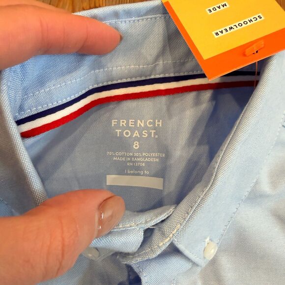 NWT French Toast School Wear Blue Long Sleeve Button Up Shirt Size 8 - Picture 5 of 7